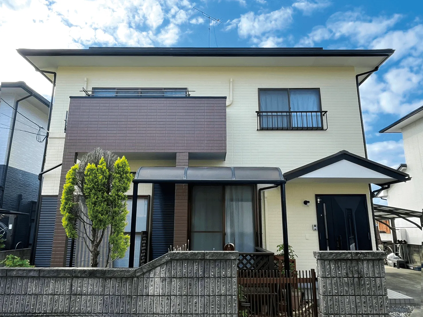 1色加えてよりオシャレになった家